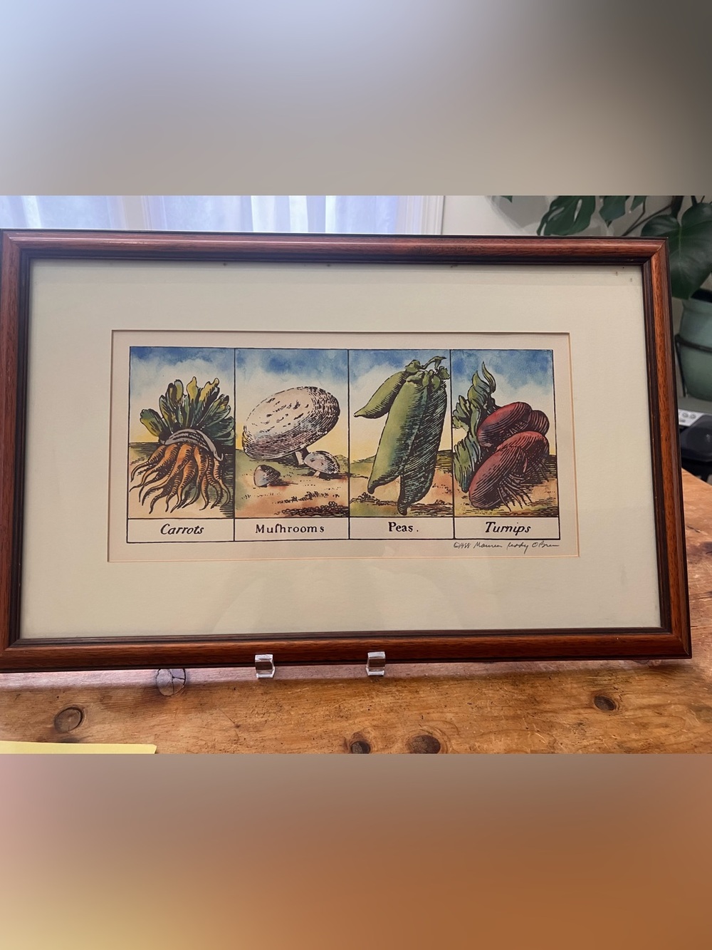 Maureen Reddy O'Brien Custom “Goody Gruntum's Farm” Hand Colored Signed Framed